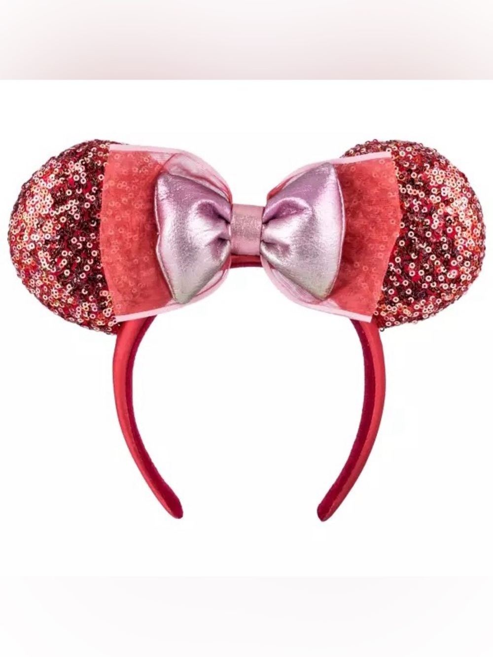 NEW Disney Minnie Mouse Red and Pink Sparkle Ears